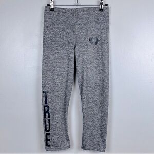 True Religion Women's True Crop Gray Heathered Leggings 31649 Size S; Athleisure